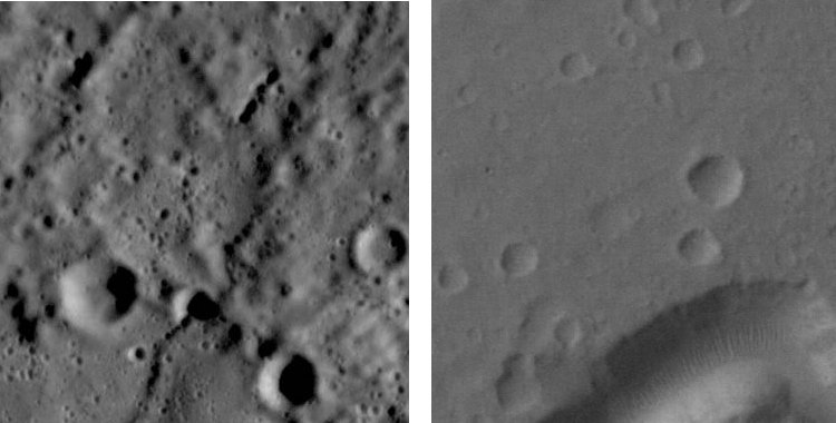 Surface craters image